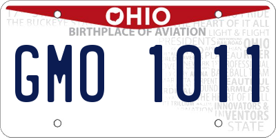 OH license plate GMO1011