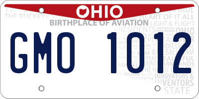 OH license plate GMO1012