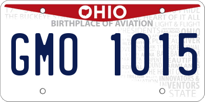 OH license plate GMO1015