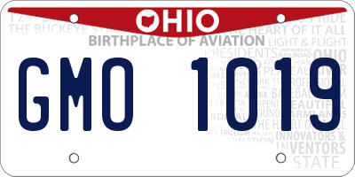 OH license plate GMO1019