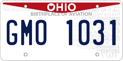 OH license plate GMO1031