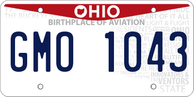 OH license plate GMO1043