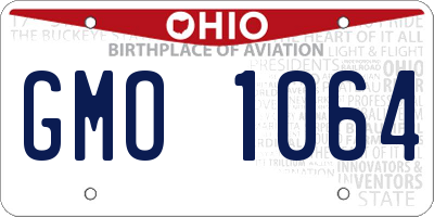 OH license plate GMO1064