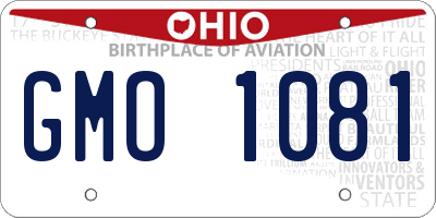 OH license plate GMO1081