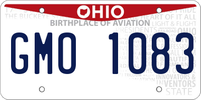 OH license plate GMO1083