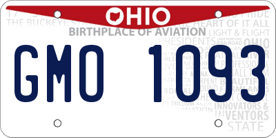 OH license plate GMO1093