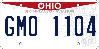 OH license plate GMO1104