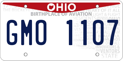 OH license plate GMO1107