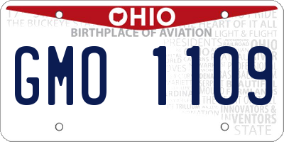OH license plate GMO1109