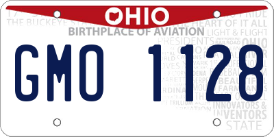 OH license plate GMO1128