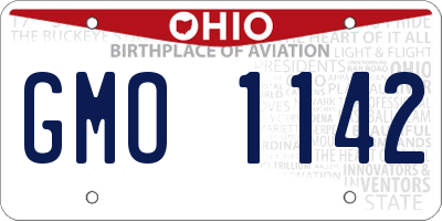 OH license plate GMO1142