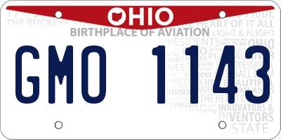 OH license plate GMO1143