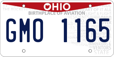 OH license plate GMO1165
