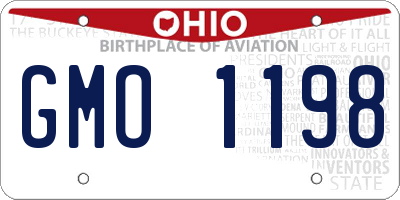 OH license plate GMO1198