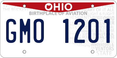 OH license plate GMO1201