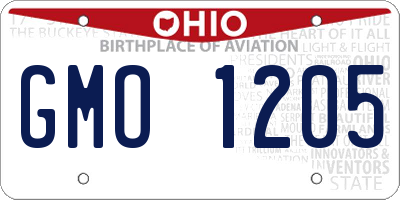 OH license plate GMO1205