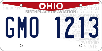 OH license plate GMO1213