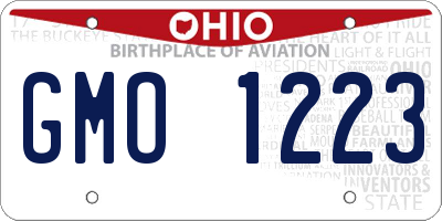 OH license plate GMO1223
