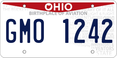 OH license plate GMO1242