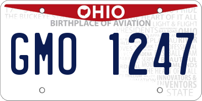OH license plate GMO1247