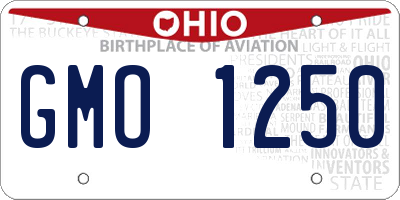 OH license plate GMO1250