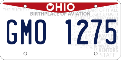 OH license plate GMO1275