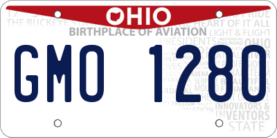 OH license plate GMO1280