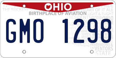 OH license plate GMO1298