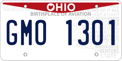 OH license plate GMO1301