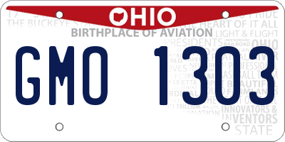 OH license plate GMO1303