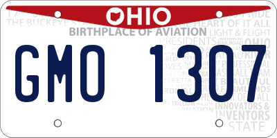 OH license plate GMO1307