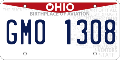 OH license plate GMO1308