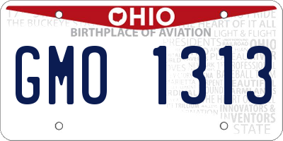 OH license plate GMO1313