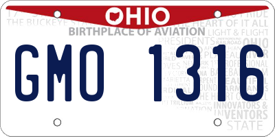 OH license plate GMO1316