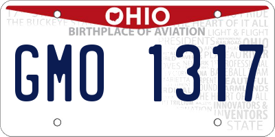 OH license plate GMO1317