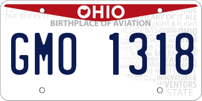 OH license plate GMO1318