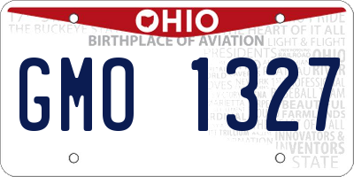 OH license plate GMO1327