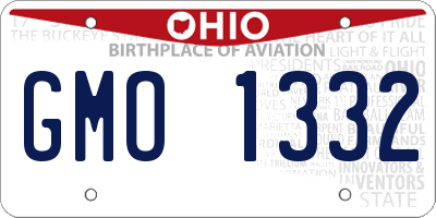 OH license plate GMO1332