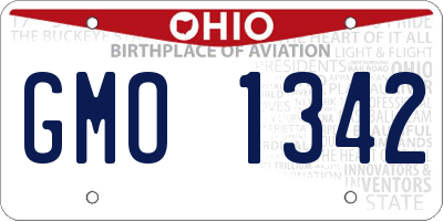 OH license plate GMO1342