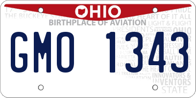 OH license plate GMO1343