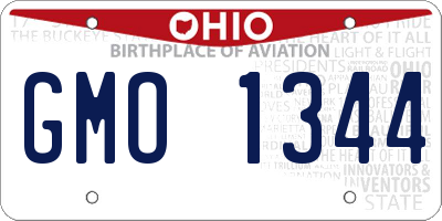 OH license plate GMO1344
