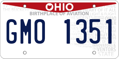 OH license plate GMO1351