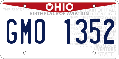 OH license plate GMO1352