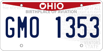 OH license plate GMO1353