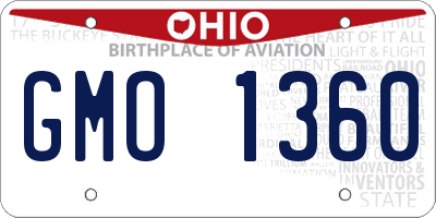 OH license plate GMO1360