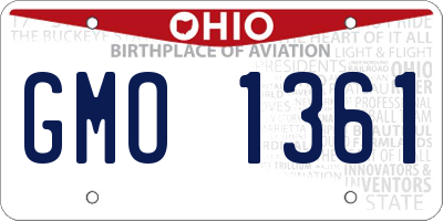 OH license plate GMO1361