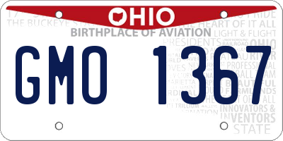 OH license plate GMO1367