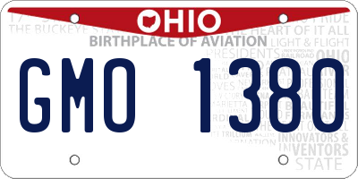 OH license plate GMO1380