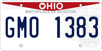 OH license plate GMO1383