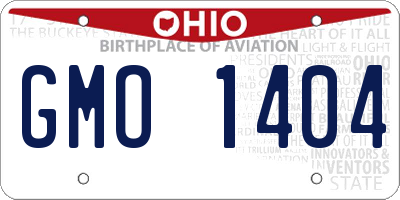 OH license plate GMO1404